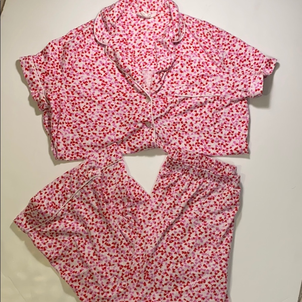 KATE SPADE Cropped Pant Heart Pajamas